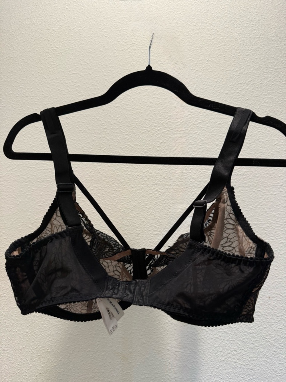 Primadonna Sophora Black Floral Lace Underwire Bra with Straps US 36I / UK 36G - Picture 5 of 8